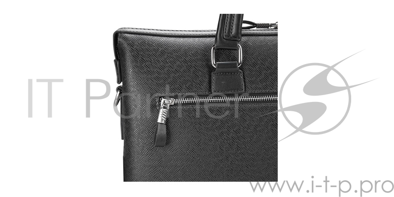Сумка для ноутбука Сумка Continent CM-142 Black полиэстр/эко кожа, черная 15.6"