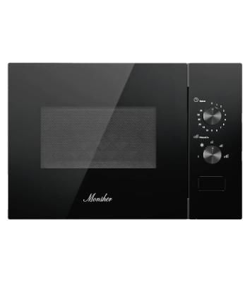 Встраиваемая микроволновая печь MONSHER MMH 1015 Noir, High-Tech, 15 л, мощность 600 Вт, 5 уровней мощности, размораживание, поворотное управление, черный