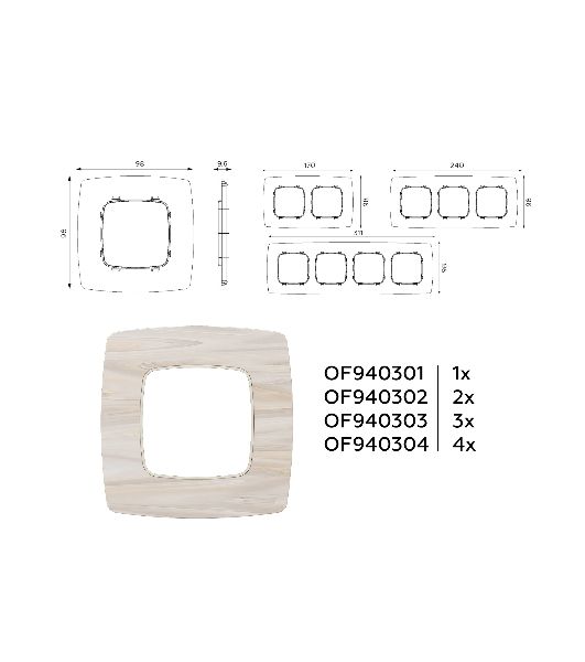 Рамка OMEGA Opera (Бежевый мрамор) 4-ая OF940304