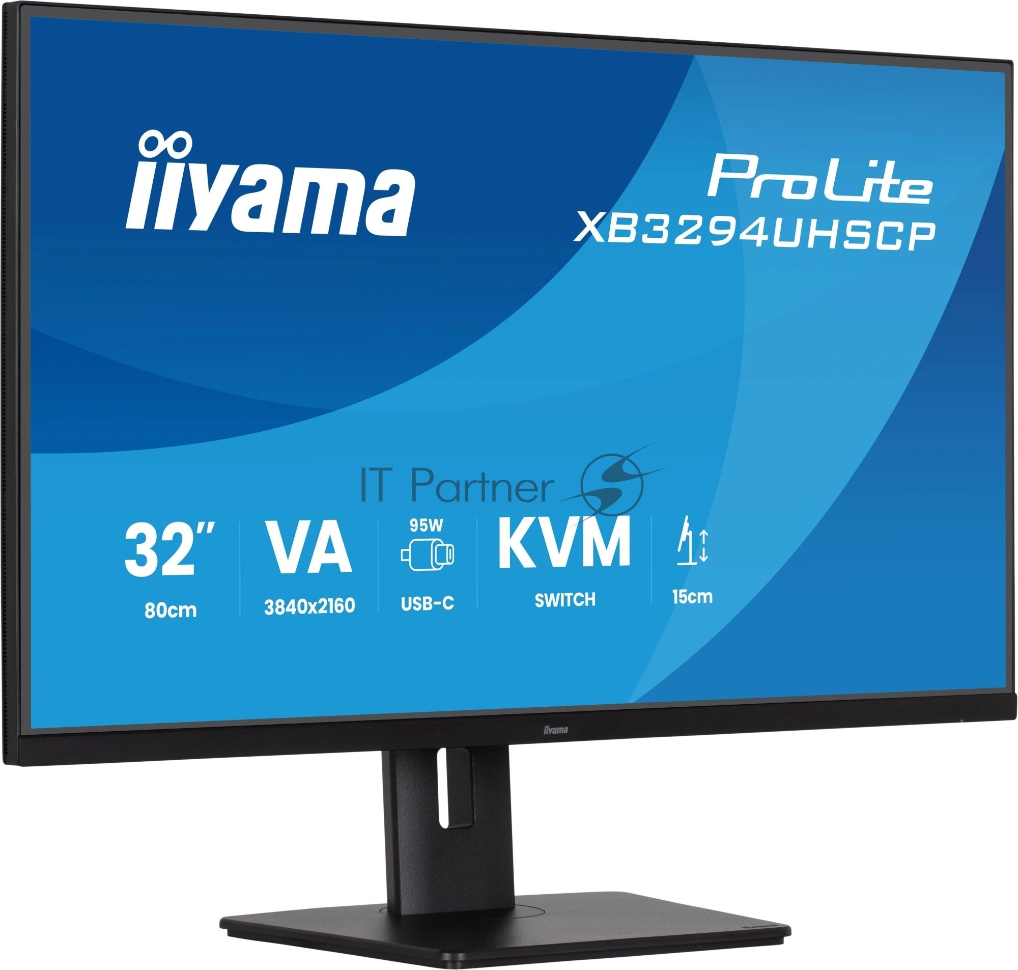 Монитор Iiyama 32" ProLite XB3294UHSCP-B1 черный VA LED 2ms 21:9 HDMI M/M матовая HAS 400cd 178гр/178гр 3440x2160 75Hz DP 4K USB 9.7кг