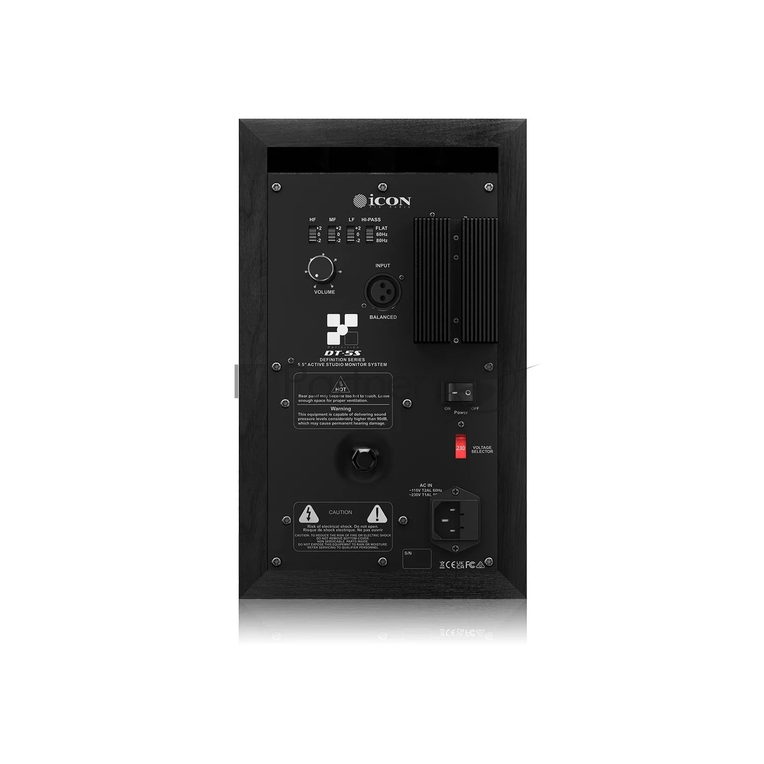 Акустическая система (студийный монитор) 110302A1000 Icon DT-5S активный, 2-х полосный, 1" ВЧ динамик, 5,5" НЧ динамик