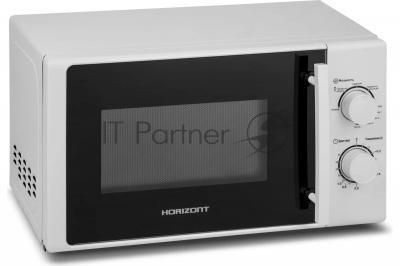 Микроволновая печь Horizont 20 MW700-1478 BIW белый, 20 л, 700 Вт, переключатели - поворотный механизм