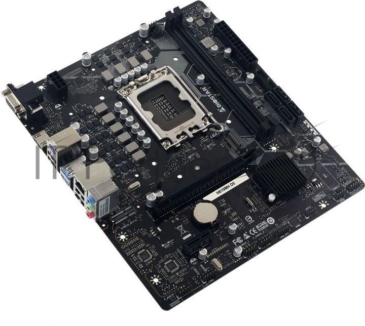 Материнская плата Biostar H610MH D5, LGA1700, Intel H610, 2xDDR5, 4xSATA, 1xM.2, 1xPCIe 4.0 x16, HDMI, D-Sub, 1x1Gb LAN, 3x3.5 мм, 7.1, microATX