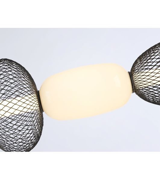 Подвесной светодиодный светильник Ambrella light LH11010 BK/FR черный/белый матовый 32W 3000K 915*220*220