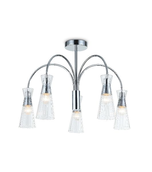 Люстра Ambrella light LH55651/5 СH/CL хром/прозрачный E14*5 max 40W D600*440