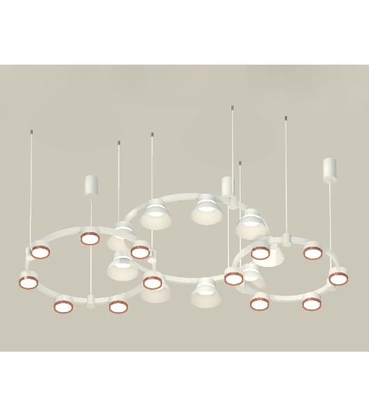Светильник Ambrella light XR92082020/22 SWH/PPG/FR белый песок/золото розовое полированное/белый матовый GX53