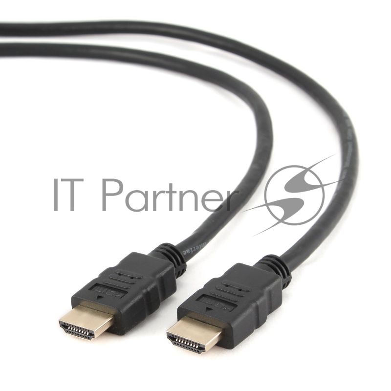Кабель Cablexpert HDMI CC-HDMI4-1M, 19M/19M, v2.0, медь, позол.разъемы, экран, 1м, черный, пакет