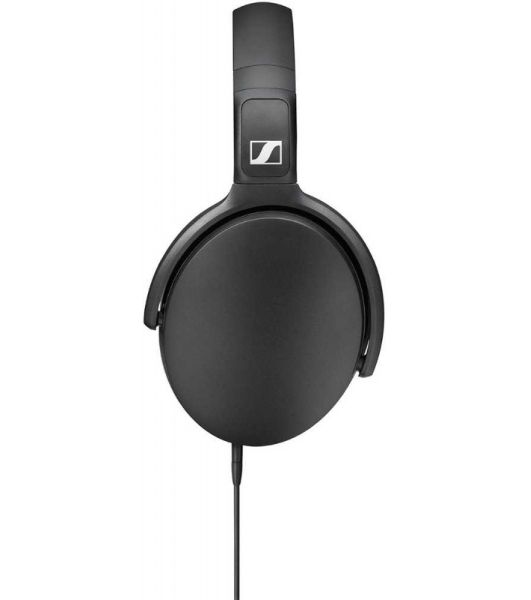 Наушники Sennheiser HD 400S накладные складные закрытые 18-20000Гц съемный кабель 1,4м, угловой jack 3.5мм, 120дБ, микрофон, черные, 508598