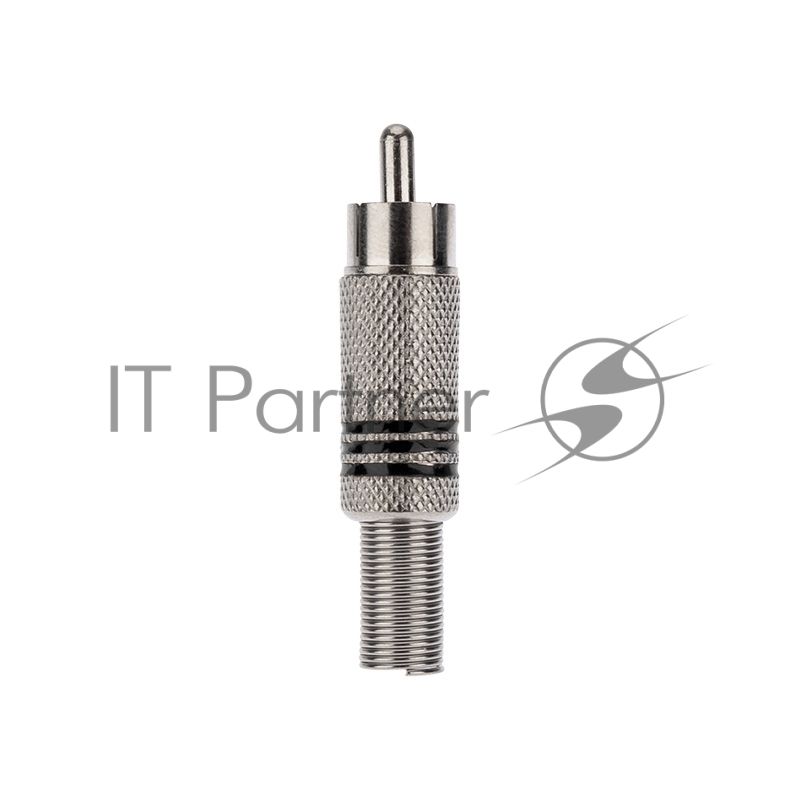 Разъем штекер PROconnect RCA металл под винт ZN черный/красный