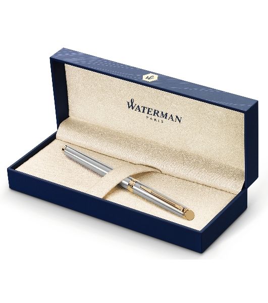 Ручка роллер Waterman Hemisphere (CWS0920350) Steel GT F черн. черн. подар.кор.