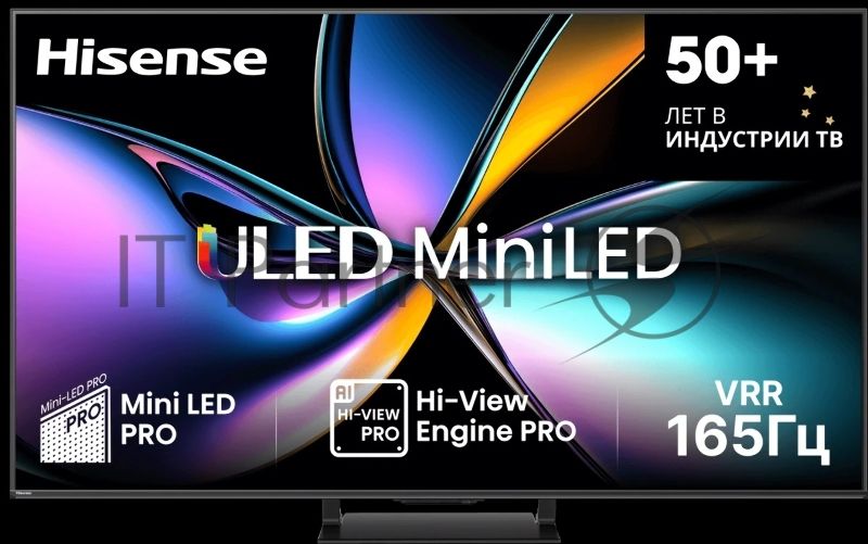 Телевизор Hisense 75'' 75U7Q PRO черный Mini LED UHD 144Hz Smart TV