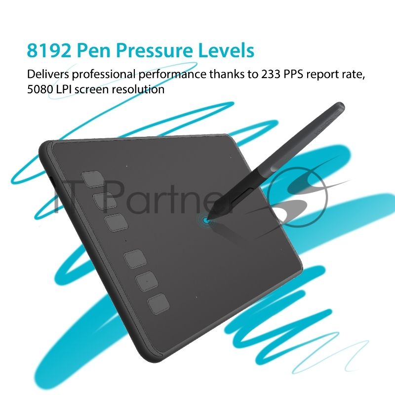 Графический планшет Huion Inspiroy H640P, 8192 уровней, Micro-USB
