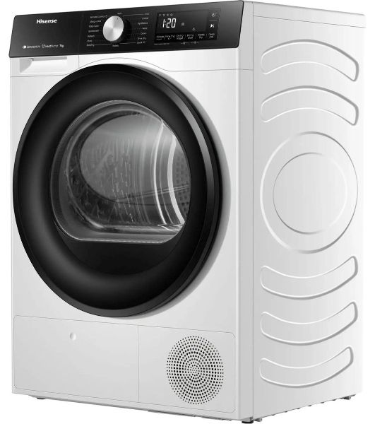 Сушильная машина Hisense DH3S702UWDE белый, 7 кг, сушка - конденсационная, программ - 16, 59.5 x 84.5 x 54 см