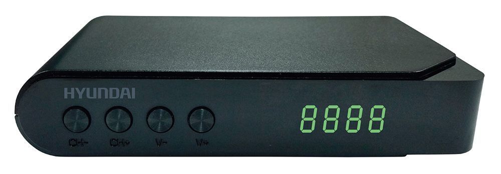 Приставка для цифрового ТВ Hyundai H-DVB200 черный, DVB-T2, DVB-T, DVB-C, HDMI, USB 2.0