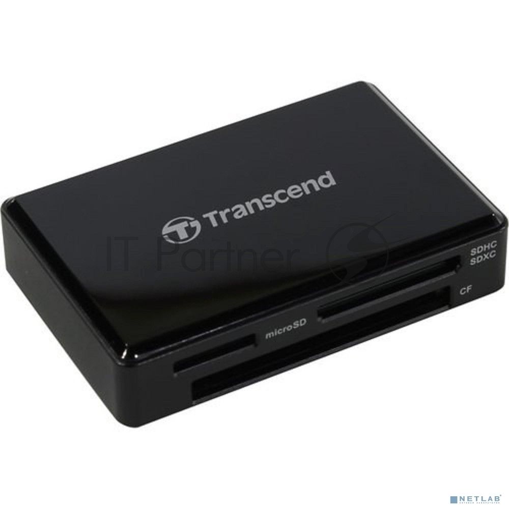 Кард-ридер Transcend RDF8/черный/SDXC,SDHC,microSDXC,microSDHC,CompactFlash,CompactFlash/USB 3.0/пластик
