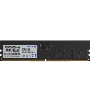 Оперативная память Patriot Signature, DDR5, 8GB (1x8 GB), 5600 MHz, CL46, DIMM