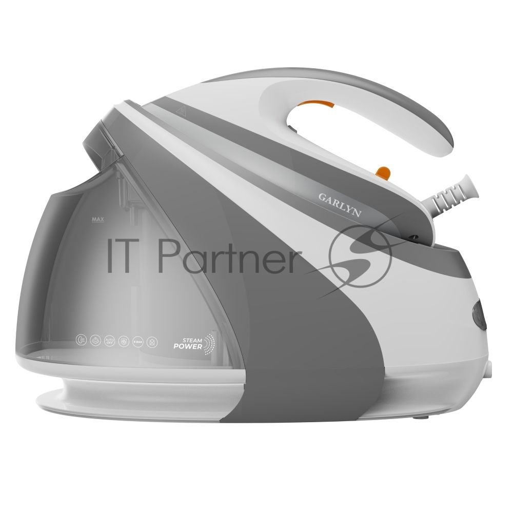 Парогенератор Garlyn GST-10 Pro белый/серый, 3000 Вт, 150 г/мин, 500 г/мин, 1600 мл