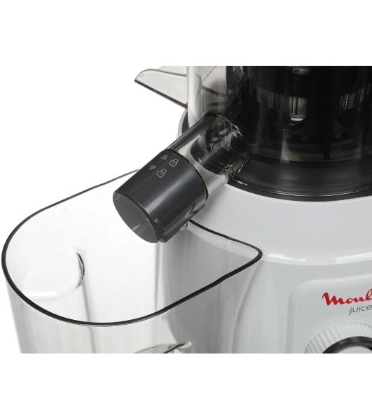 Соковыжималка Moulinex ZU150110 белый/черный, шнековая вертикальная, 150 Вт, 800 мл, электронное, реверс