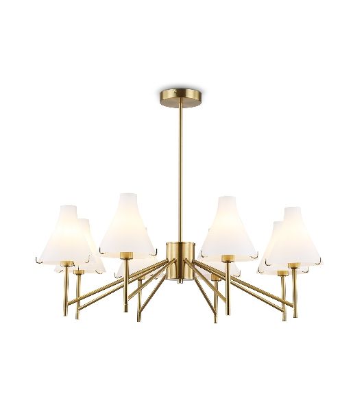 Люстра Ambrella light LH57135/8 BS/FR латунь/белый матовый E14/8 max 40W D800*650