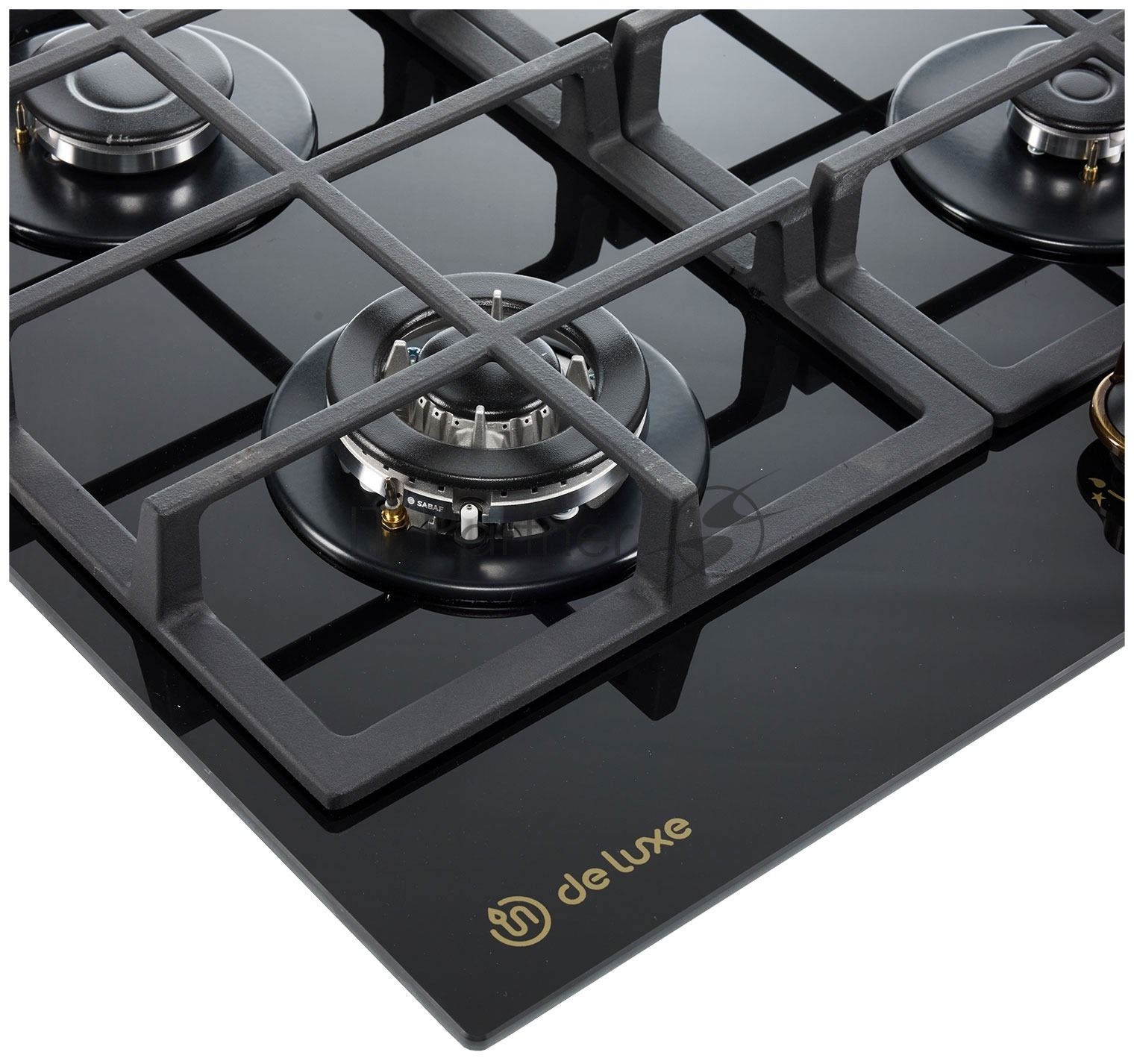 Газовая варочная поверхность DeLuxe GG4 750229F-TC-150, 4 конфорки, закаленное стекло, 7800 Вт