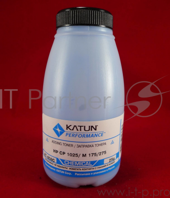 Тонер HP CP 1025/M 175/275 Cyan, химический (фл.25г.) Katun фас. Россия