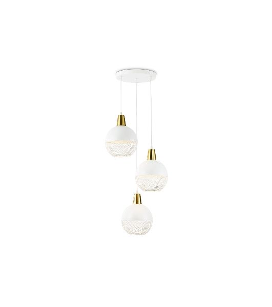 Светильник Ambrella light TR8503/3 WH/CP белый/медь E27/3 max 60W D410*1000