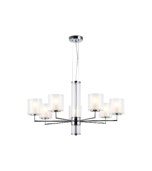 Люстра Ambrella light LH56003/7 СH/FR хром/белый матовый E14*7 max 40W D790*1260