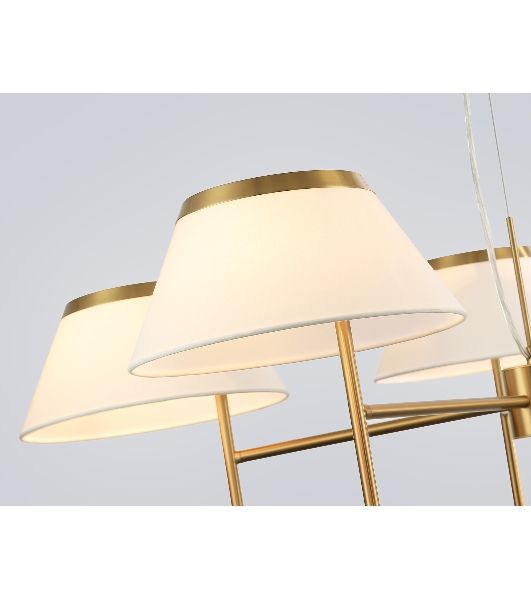 Люстра Ambrella light LH72473/5 BS/WH латунь/белый Е14/5 max 40W D1000*290-1080