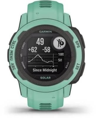 Умные часы Garmin Instinct 2S Solar Tactical 20мм 1.3" AMOLED корп.черный/мятный рем.мятный (010-02564-02)