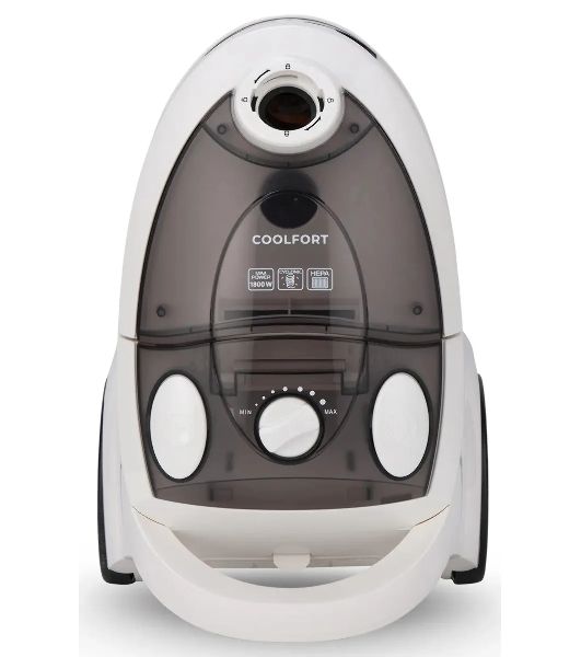 Пылесос Coolfort CF-3040 белый, 250/1800 Вт, уборка сухая, пылесборник контейнер 2 л