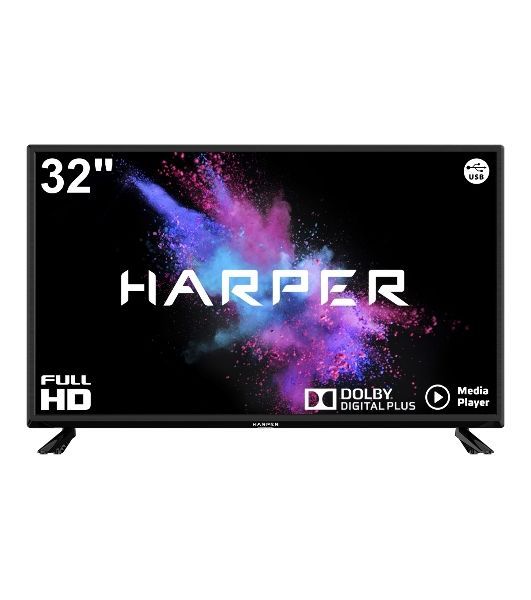 Телевизор Harper 32" 32R490T черный LED HD 60Hz