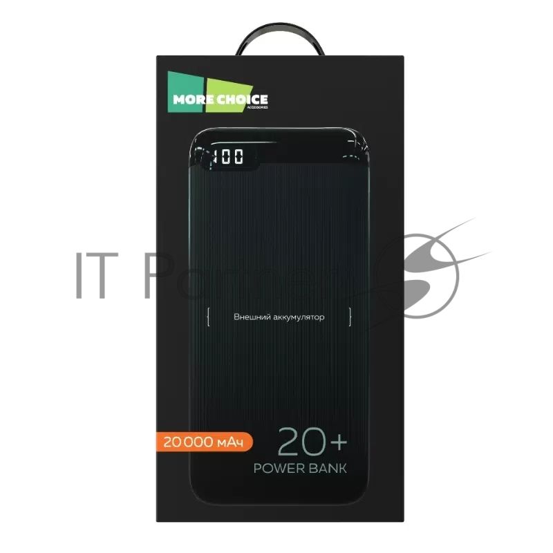 Портативный аккумулятор More choice (4620202550521) PB19-20 2USB 2.1A - 20000mAh черный