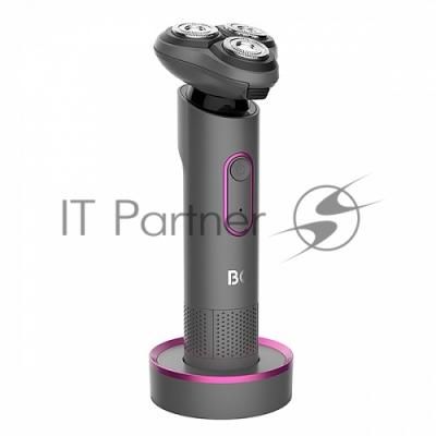 Бритва электрическая BQ SV1008 Gray-Pink. Мощность 5 Вт/Время зарядки 90 минут/Время беспроводной работы 90 минут/Влагозащита IPX6/Электропитание 110-240 В, 50-60 Гц/Ротационная головка бритвы/Мощный мотор/Индикатор заряда батареи/Портативная база для под