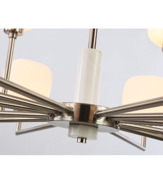 Люстра Ambrella light LH53005/12 SN/FR сатин никель/белый матовый G9*12 max 40W D910*680