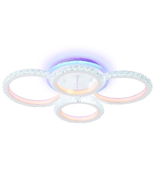 Потолочный светодиодный светильник FA9524/2+2 WH белый 92W 6400K/3000K+RGB 560*370*110 (ПДУ РАДИО 2.4G)