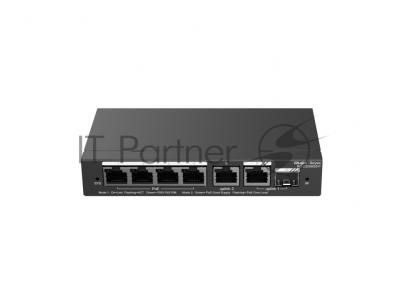 Коммутатор Ruijie Reyee RG-ES206GS-P, 4×1 Гбит/с PoE + 2×1 Гбит/с SFP, управляемый
