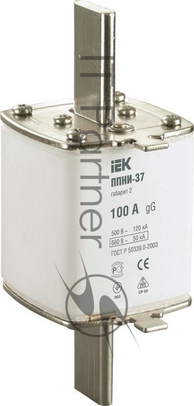 Вставка плавкая ППНИ-37 100А габарит 2 IEK DPP40-100