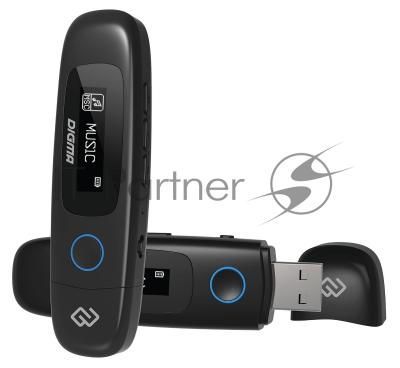 Плеер Flash Digma U4 8Gb черный/0.91"/FM/microSDHC