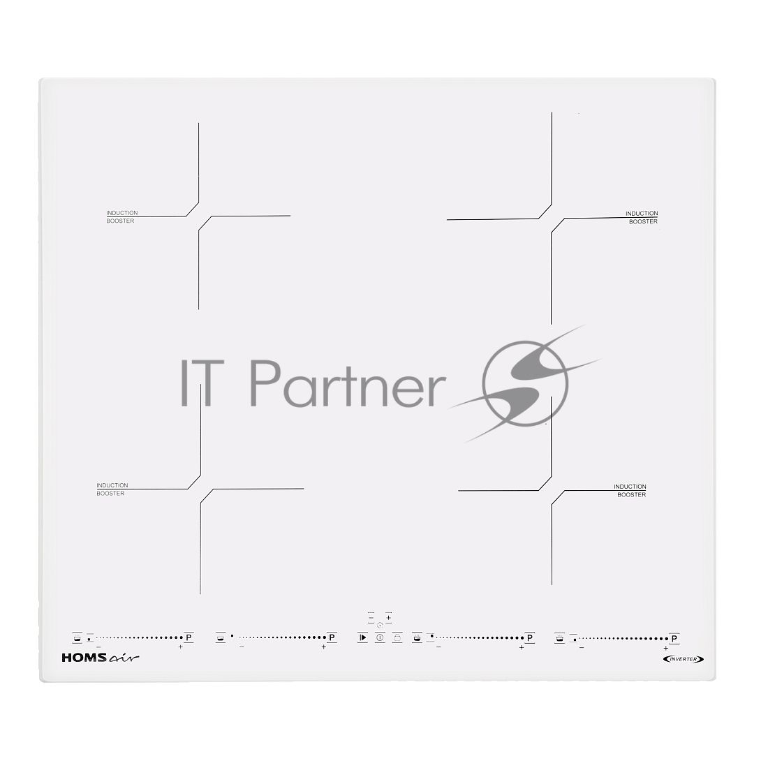 Индукционная варочная поверхность HOMSair HIC64SWH Inverter, 4 конфорки, стеклокерамика, 7200 Вт
