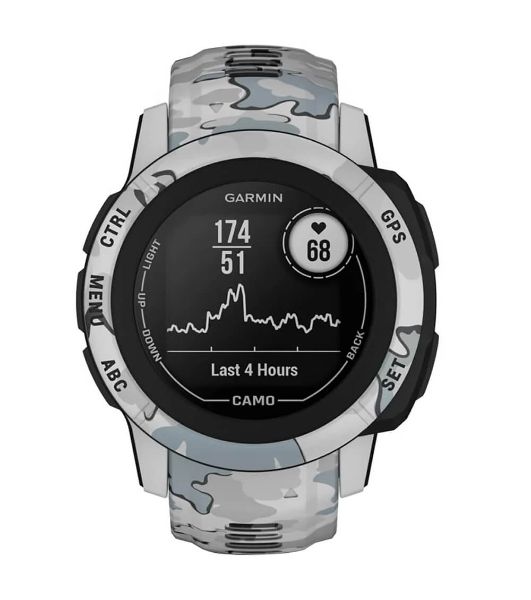 Умные часы Garmin Instinct 2S Camo Edition, 1.1" MIP, Bluetooth, ANT+, 10 ATM, черный / серый / камуфляж