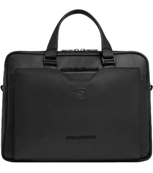 Деловая сумка мужская Piquadro Ael CA6920S142/N с отделением для ноутбука 14" черная натур.кожа