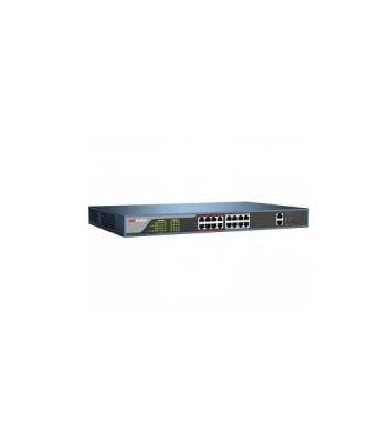 Коммутатор Hikvision DS-3E0318P-E(C), 16×1 Гбит/с PoE + 1×1 Гбит/с RJ45 + 1×1 Гбит/с Combo (RJ45/SFP), неуправляемый