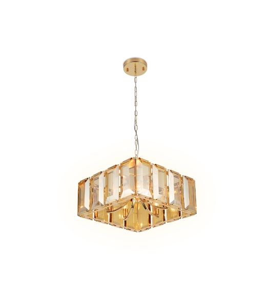 Светильник Ambrella light TR5149 GD/TI золото/янтарь E14/6 max 40W 500*500*1000
