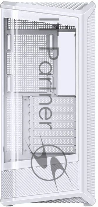 Корпус без блока питания Case JONSBO D400, Midi-Tower, TG, no fan, 2xUSB-A 3.0 + 1xUSB-C 3.2, ATX, mATX, mITX White
