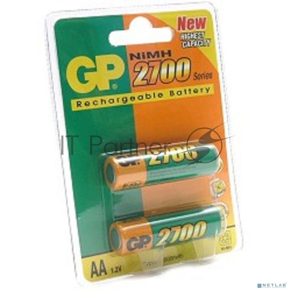 Аккумулятор GP 270AAHCHP (2CR2+5496/-UC2PET-G) AA 2700mAh (2 шт. в уп-ке)