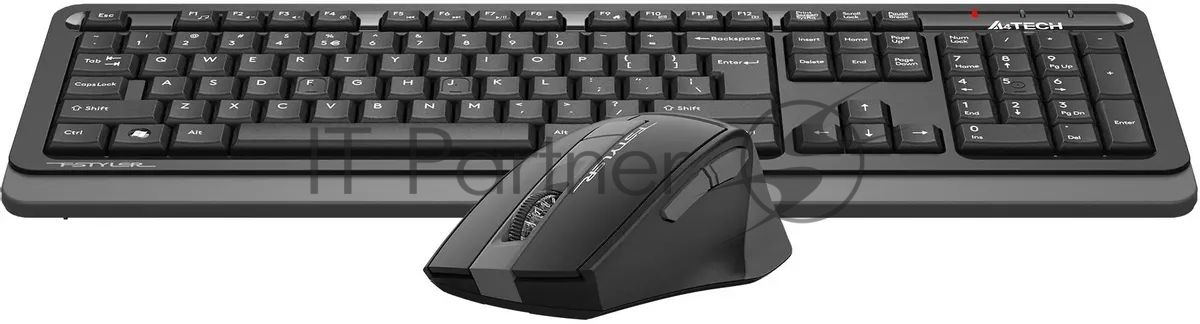 Комплект клавиатура+мышь A4Tech FStyler FG1035 беспроводной, USB, 2000 DPI, чёрный/серый