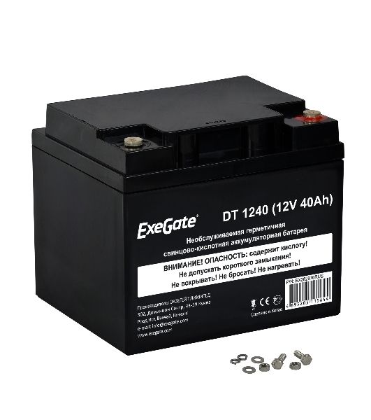 Батарея ExeGate DT 1240 (12V 40Ah), клеммы под болт М6