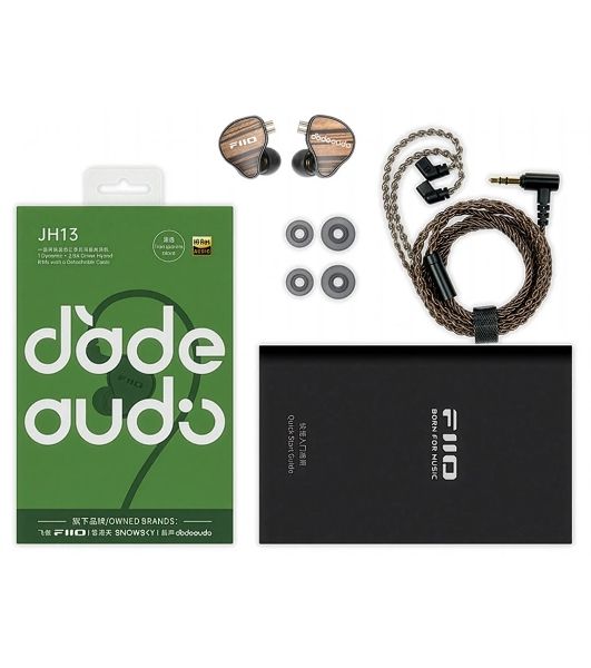 Проводные наушники FiiO FH13 черный, внутриканальные, Jack 3.5