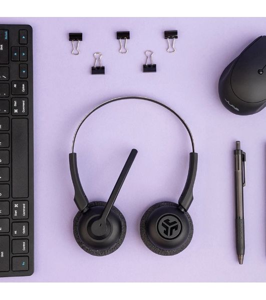 Гарнитура JLab GO Work Pop Wireless Headphones чёрный, беспроводная, Bluetooth, до 50 ч
