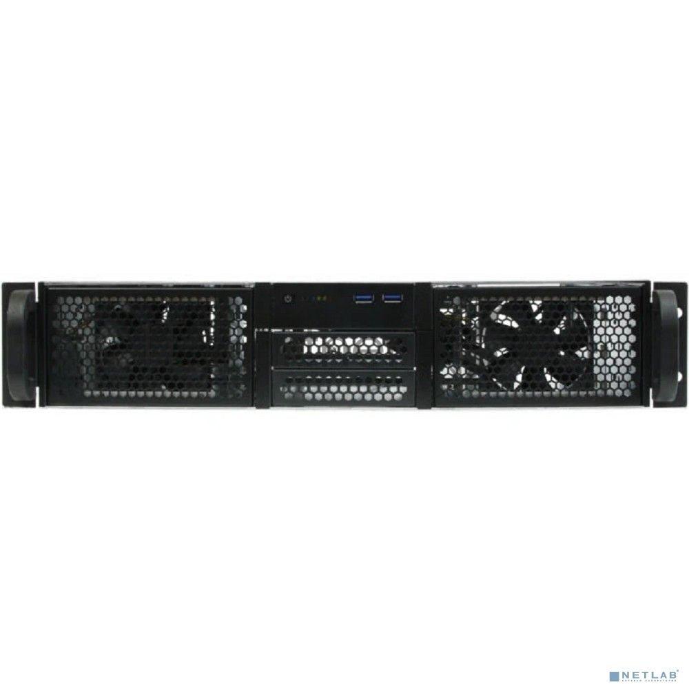 Корпус серверный 2U Procase RE204-D0H8-A-45 0x5.25+8HDD,черный,без блока питания(2U,2U-redundant),глубина 450мм,ATX 12"x9.6"